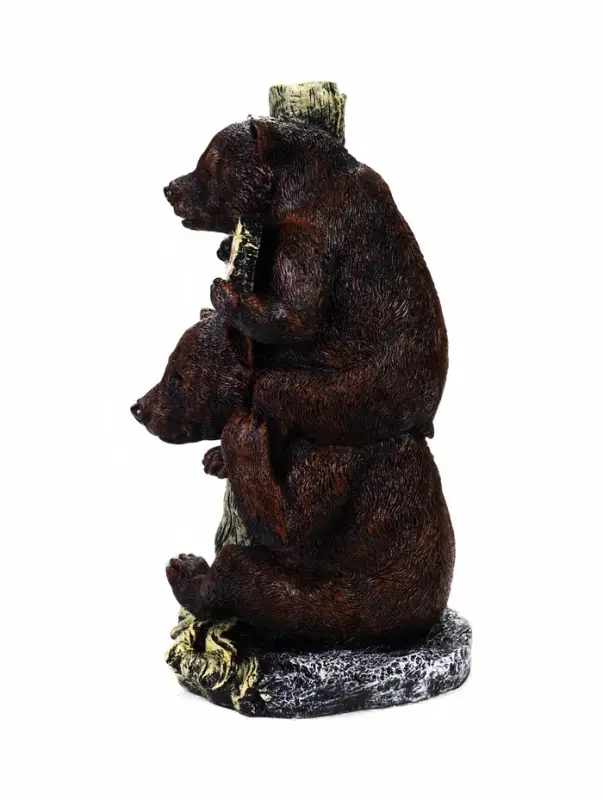 Садовая фигура из полистоуна &laquo;Медведь с табличкой&raquo;, 34&times;30&times;55 см