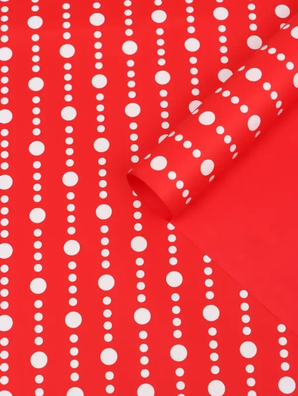 Пленка флористическая для цветов, &laquo;Бисер&raquo;, красная, 57&times;57 см