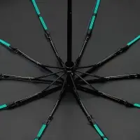 Зонт складной Skymate с УФ-защитой и ручкой-карабином, темно-синий