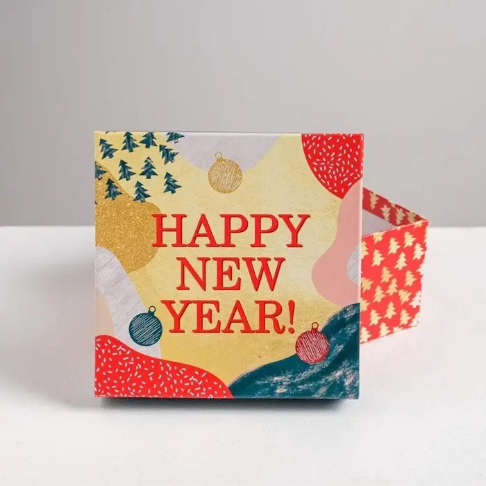 Набор подарочных коробок 6 в1 Happy new year, 10&times;10&times;6 - 20&times;20&times;11 см, Новый год