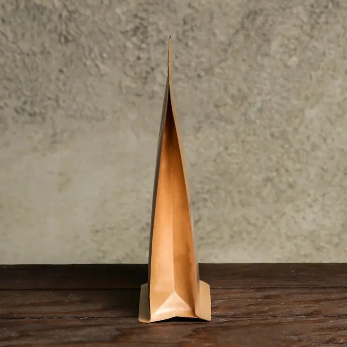 Пакет Zip - lock, крафт, с плоским дном, прямоугольное окно, 14×24 см