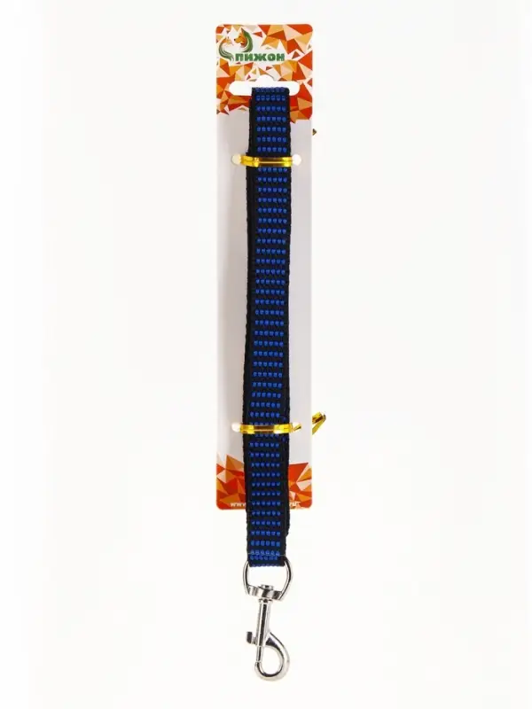 Шлейка с поводком, ОГ 36-49 см, ширина 1.5 см, поводок 120 см, рельефная, сине-чёрная