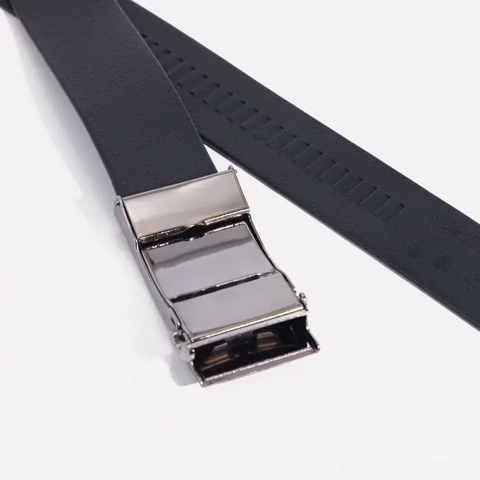 Ремень, ширина 3.5 см, автомат, чёрный