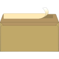 Конверт крафт E65 стрип Ecopost 110х220, 100шт/уп