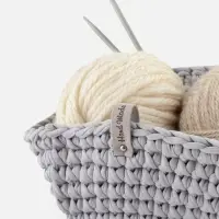 Бирка с кнопкой Hand made, 8&times;1.5 см, 10 шт., серая