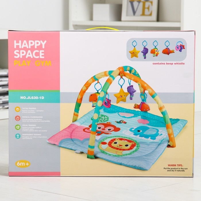 Развивающий коврик с дугами «Друзья Африки», квадратный, 76х76х0,5 см Развивающий коврик с дугами «Друзья Африки», квадратный, 76х76х0,5 см