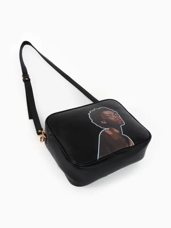 Сумка женская на молнии TEXTURA 22&times;8&times;17 см, чёрная