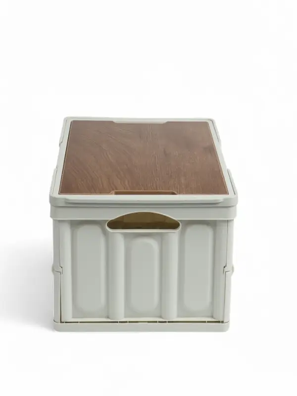 Стол - корзина maclay 2 в 1, складная, 30 л, 44&times;30&times;24/6 см, светло-серая