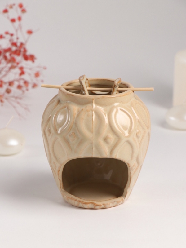 Аромалампа керамика Аромалампа керамика "Кувшин" бежевая 9х9х11 см