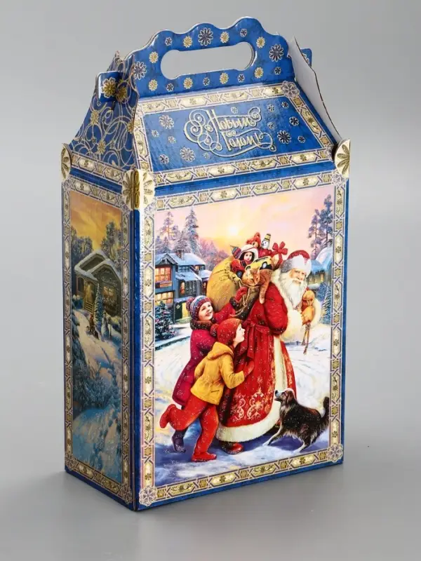 Подарочная новогодняя коробка «Атмосфера», для сладких подарков, 17.8×10×32.5 см Подарочная новогодняя коробка «Атмосфера», для сладких подарков, 17.8×10×32.5 см