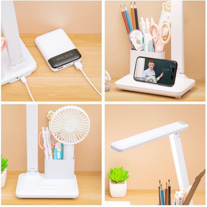 Настольная лампа сенсорная LED 10Вт АКБ USB белый 17х25,5х29 см Настольная лампа сенсорная LED 10Вт АКБ USB белый 17х25,5х29 см