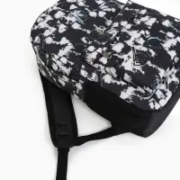 Рюкзак школьный на молнии, с карманами, с принтом, размер 30&times;13&times;42 см, чёрный/белый