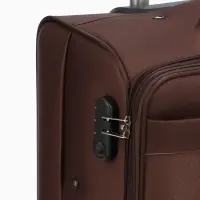 Чемодан на колёсах TEXTURA, с увеличением, кодовый замок, 42&times;26&times;68 см, 24", коричневый