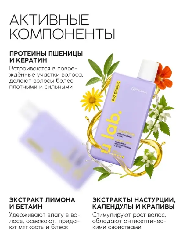 Подарочный набор &laquo;Защита цвета&raquo;: шампунь 250 мл, бальзам 250 мл, Ural Lab