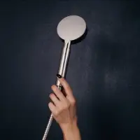 Лейка для душа ZEIN Z0114, пластик, цилиндрической формы, 1 режим, хром