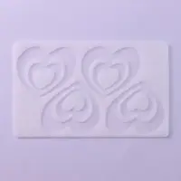 Форма для шоколада «Сердцем к сердцу», силикон, 4 ячейки, 19×11.5×0.3 см, прозрачная