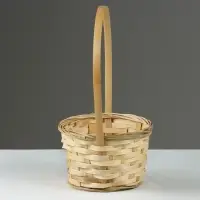 Корзина плетёная, d=17&times;9&times;30 см, бамбук