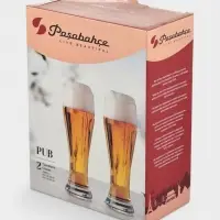 Набор пивных бокалов Paşabah&ccedil;e Pub, 660 мл, 2 шт., стекло, прозрачный
