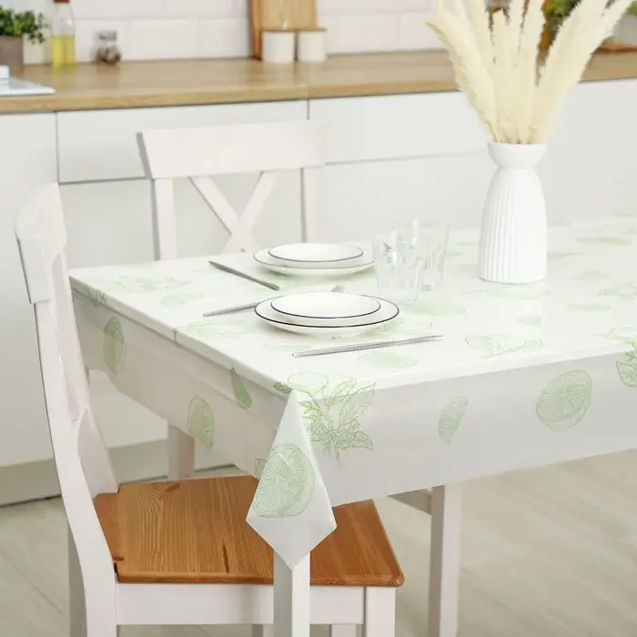 Скатерть без основы одноразовая «Лимоны», 110×150 см, белая Скатерть без основы одноразовая «Лимоны», 110×150 см, белая