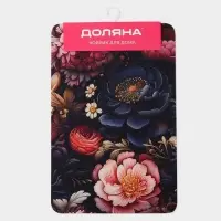 Коврик для дома Доляна Black Flowers, влаговпитывающий, 40&times;60 см