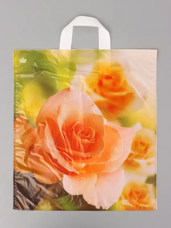 Пакет подарочный Утренняя роза 42 х 38 см 37 мкм