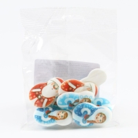 Новый год! Посыпка медальоны сахарная с картинкой микс: &laquo;Дед Мороз и Снегурочка&raquo;, для декора капкейков, торта, напитков, 20 гр