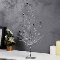Светодиодный куст &laquo;Кристаллы&raquo; 45&times;30&times;3 см, 20 LED, постоянное свечение, от батареек CR2032&times;2 (в комплекте), свечение тёплое белое