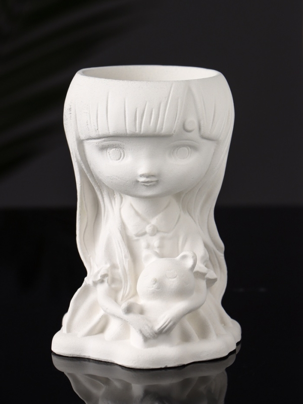 Подставка для мелочей (подсвечник) Подставка для мелочей (подсвечник) "Девочка с мишкой" 11х8х6 см