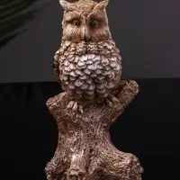 Фигурка гипс &laquo;Филин на ветке&raquo;, 14 см, коричневая
