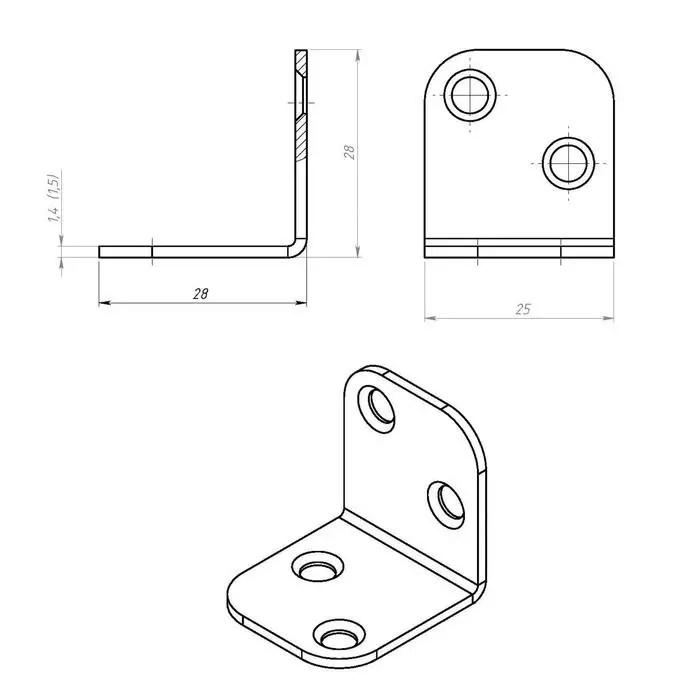 Уголок мебельный ТУНДРА krep 28х28х1.5 мм, цинк, в упаковке 1 шт. Уголок мебельный ТУНДРА krep 28х28х1.5 мм, цинк, в упаковке 1 шт.