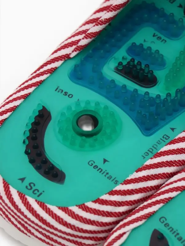 Массажёр для ног, тапочки, пара, 25 см, размер 35-38, красный