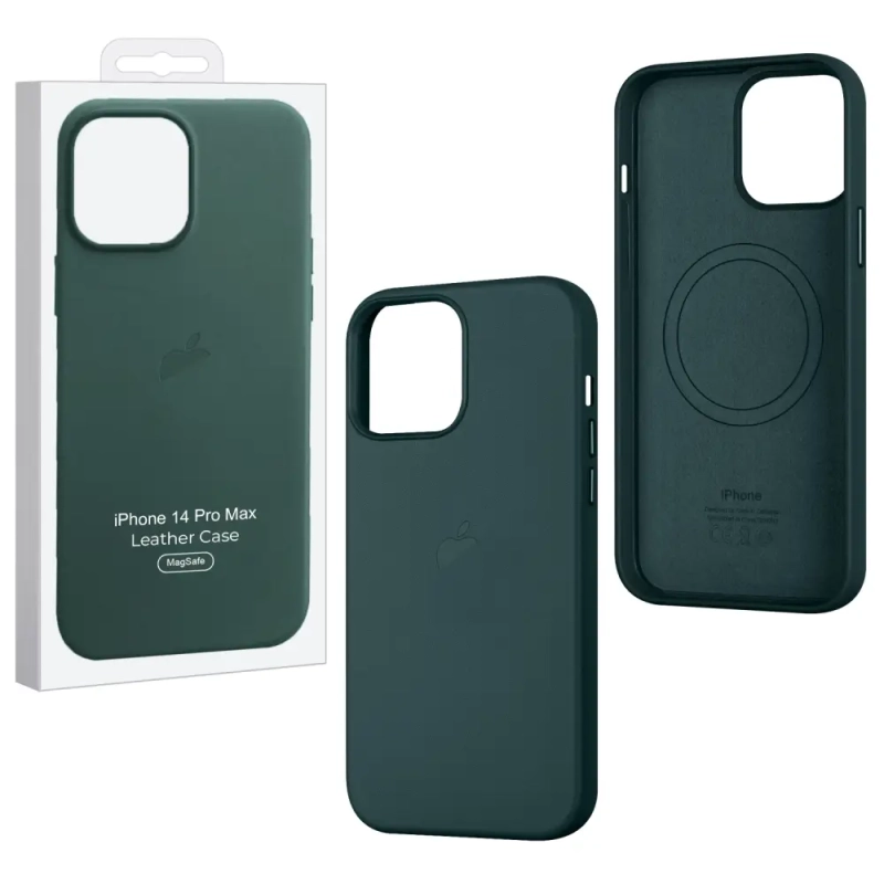 Чехол iPh 14 Pro Max Leather Case 100% ORG Forest Green Чехол iPh 14 Pro Max Leather Case 100% ORG Forest Green