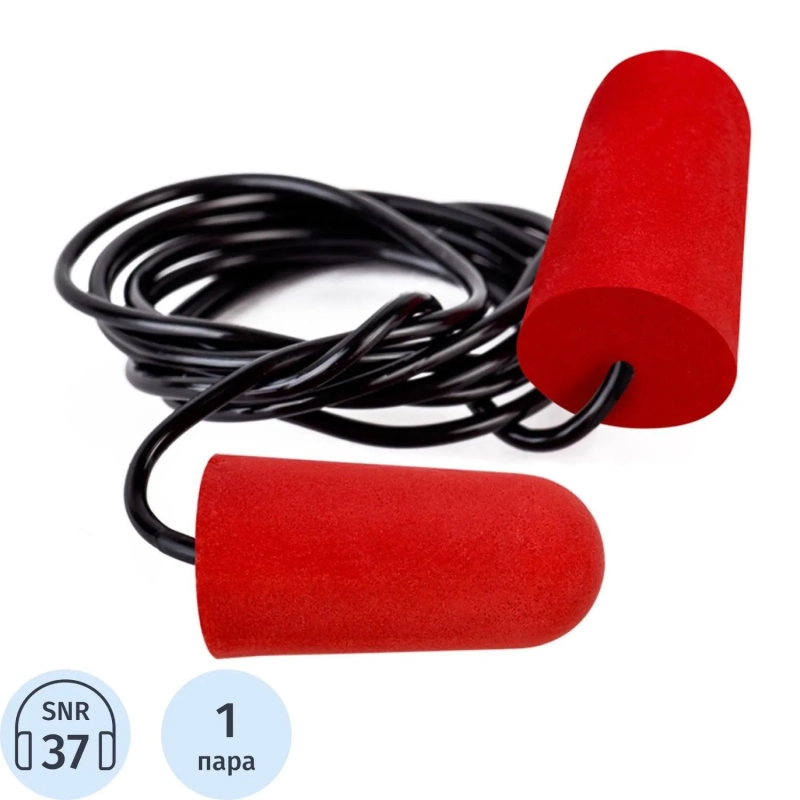 Беруши противошумные со шнурком JetaSafety 37дБ (JEM21)