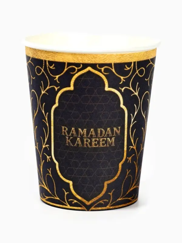 МП Набор бумажной посуды «Ramadan», синий, 12 персон МП Набор бумажной посуды «Ramadan», синий, 12 персон