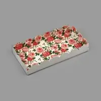 Коробка для печенья, кондитерская упаковка с пластиковой крышкой, голография, Just smile, 10.5&times;21&times;3 см