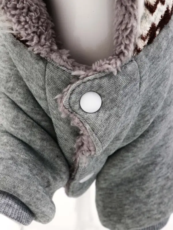 Комбинезон Комбинезон "Лапландия", с подкладом, размерразмер M (ДС 30, ОГ 40, ОШ 30 см), серый/бордо