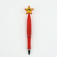 Ручки шариковые, синяя паста, набор 3 шт., со звездой &laquo;23/02&raquo;