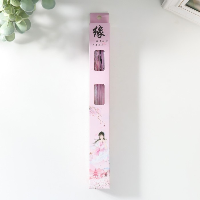 Веер дерево, текстиль h=26,8 см  Веер дерево, текстиль h=26,8 см "Китайский стиль" МИКС