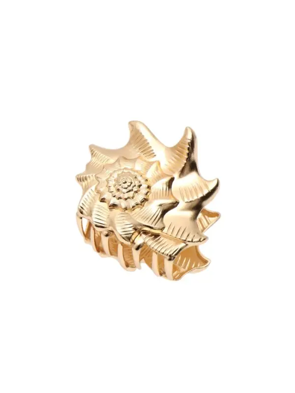 Краб для волос "Лейла море" раковина, 6 см, золото