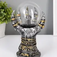 Плазменный шар - светильник RISALUX &laquo;Ручища&raquo;, серый, 14&times;14&times;22 см