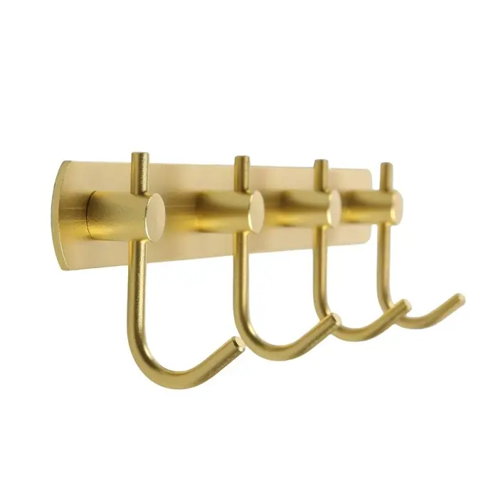 Вешалка CAPPIO CVF001, металлическая, четырехрожковая, цвет золотой