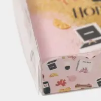 Коробка для кондитерских изделий с пластиковой крышкой «Подарки», 15 х 15 х 3 см