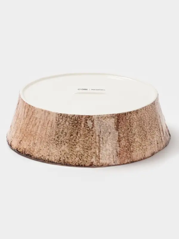 Тарелка глубокая Magistro Wood, 1.95 л, d=23.5 см, фарфор, коричневая