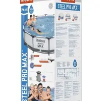 Бассейн каркасный Steel Pro MAX, 366&times;76 см, фильтр-насос, круглый, 56416 Bestway