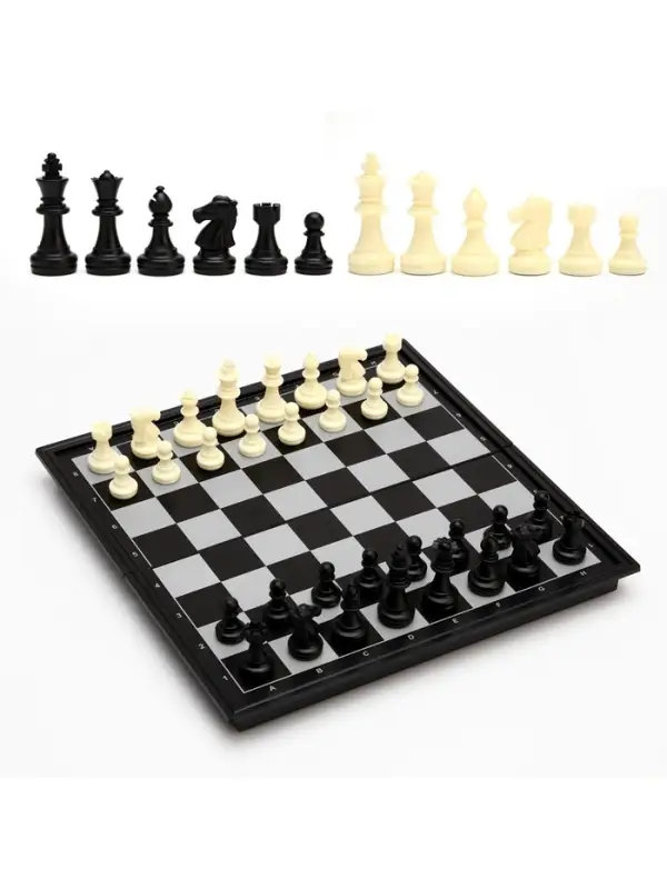 Шахматы с шашками и нардами &laquo;Классика&raquo;, 3 в 1, магнитная доска 25&times;25 см