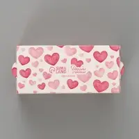 Коробка подарочная с окном &laquo;Сердца&raquo;, 12&times;5.5&times;5.5 см, самосборная