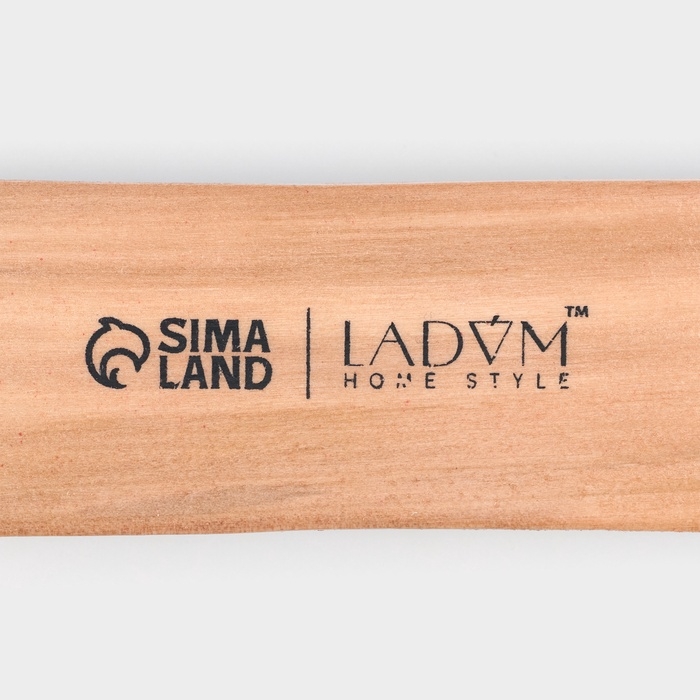 Щётка для одежды и обуви деревянная LaDо́m, 16.5×5×4 см, 200 пучков