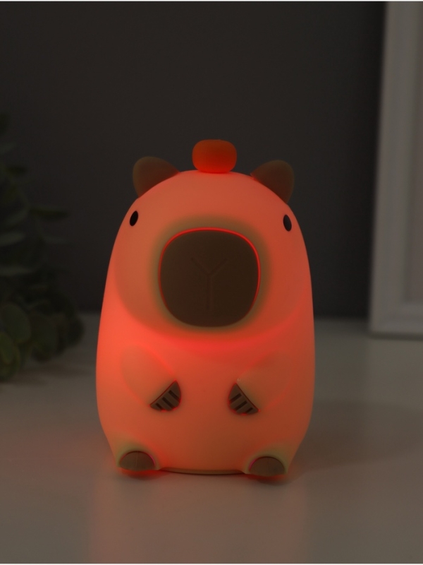 Ночник антистресс  Ночник антистресс "Капибара" 2Вт LED RGB USB 9х9х13см