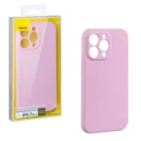 Чехол iPh 13 Pro Max (6.7) Liquid Silica Gel Protective Case Baseus розовый