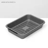 Туалет для кошек, 36&times;26&times;6.5 с, средний, с сеткой, перламутровый, серебро